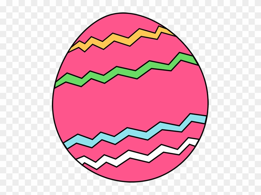 Pink Zig Zag Easter Egg - Easter Eggs Clip Art #27571