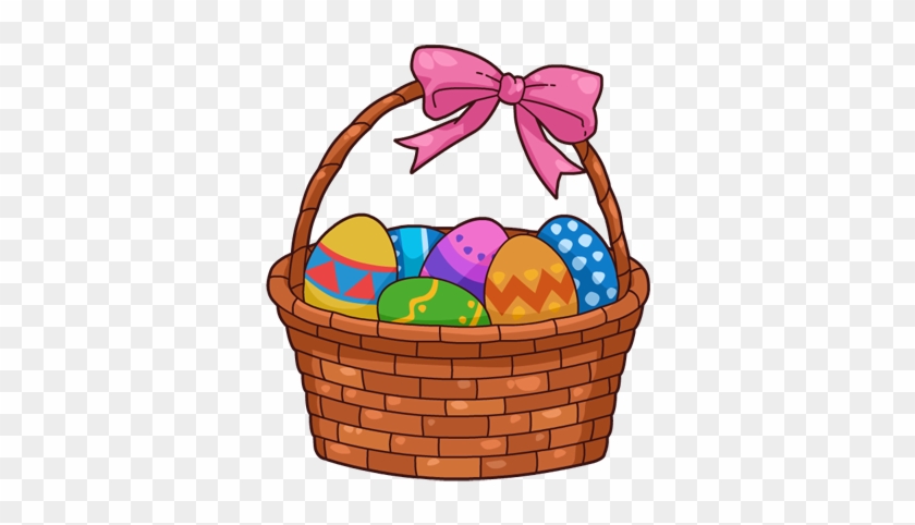 Basket Clip Art - Easter Egg Basket Cartoon #27587