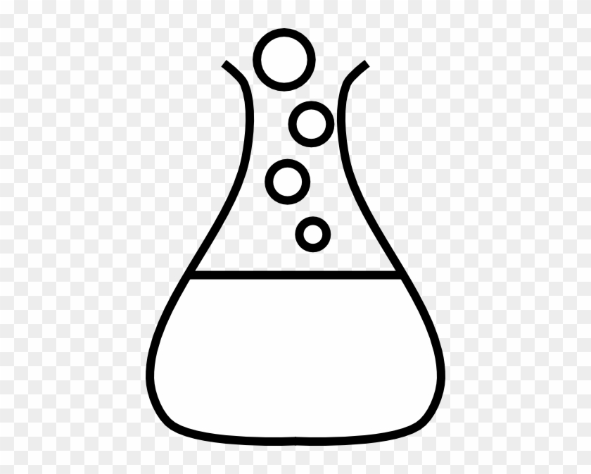 White Bubble Flask Clip Art At Clker - Science Black And White #27633