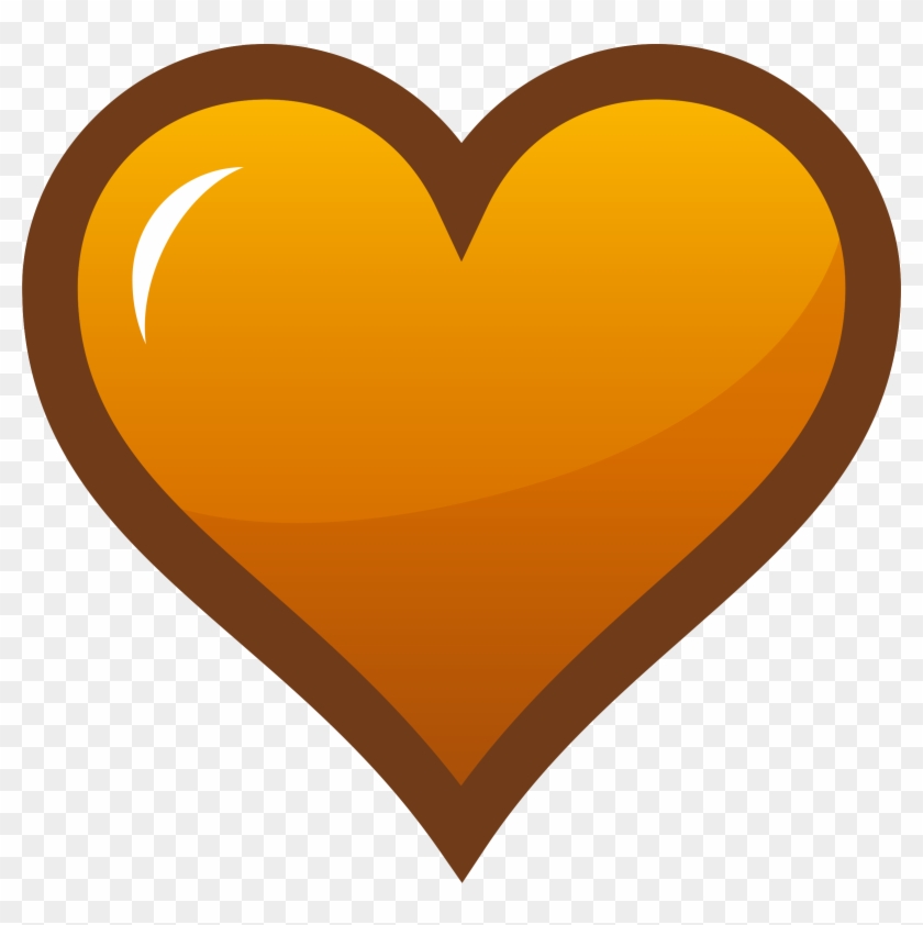 Orange Heart Clip Art - Heart Orange #27734