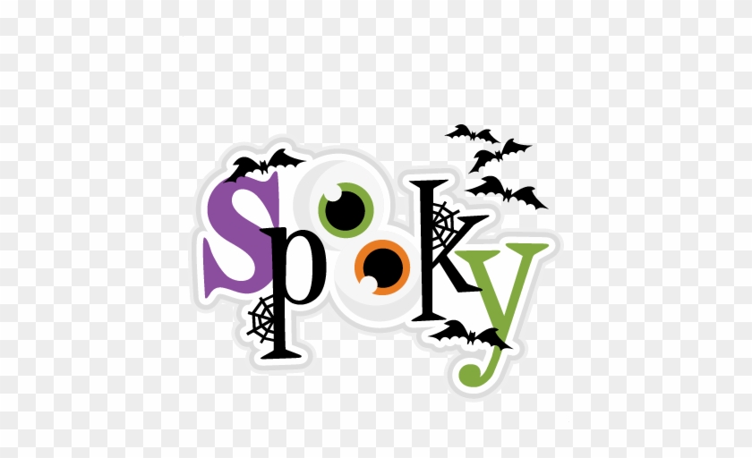 Spooky Title Svg Scrapbook Cut File Cute Clipart Files - Clip Art #27911