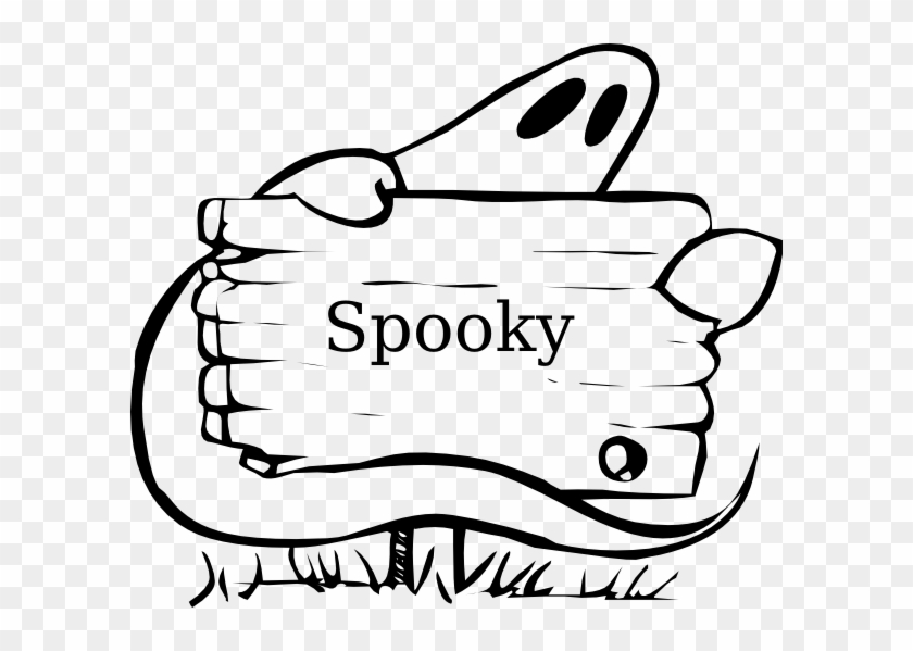 Spooky Clipart - Halloween Coloring Name Tags #27919