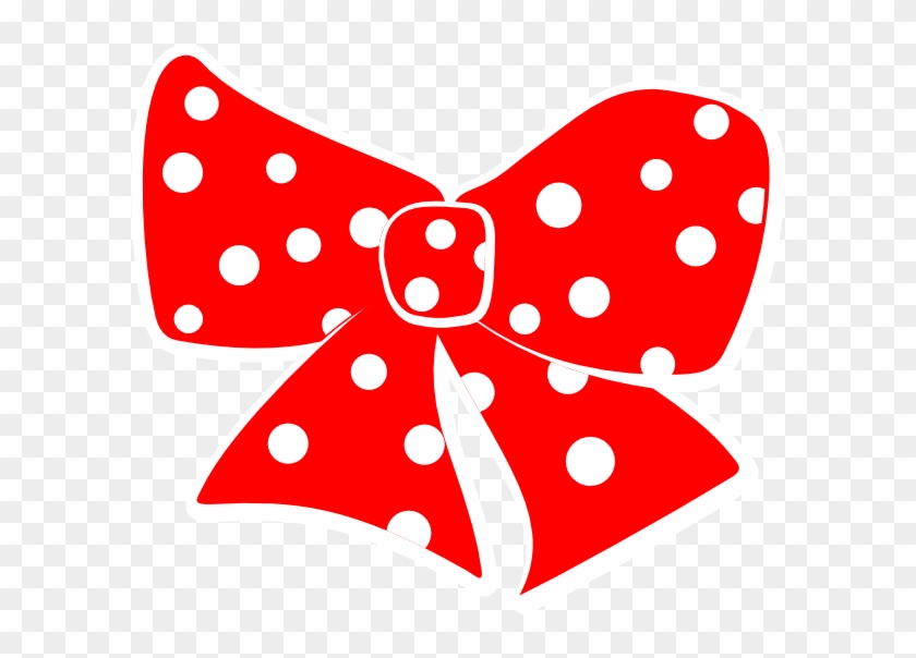 16 Best Photos Of Red Cheer Bow Clipart - Red And White Polka Dot Bow #27978