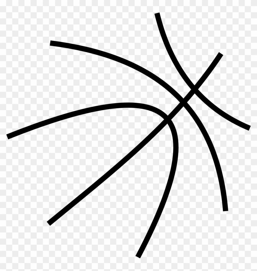 Basketball Lines Clipart - Basketball Lines On Ball #28074