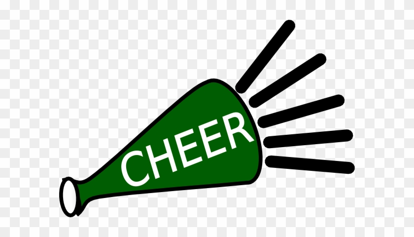 Image Of Cheerleader Megaphone Clipart 7 Green Cheer - Green Pom Poms Clipart #28098