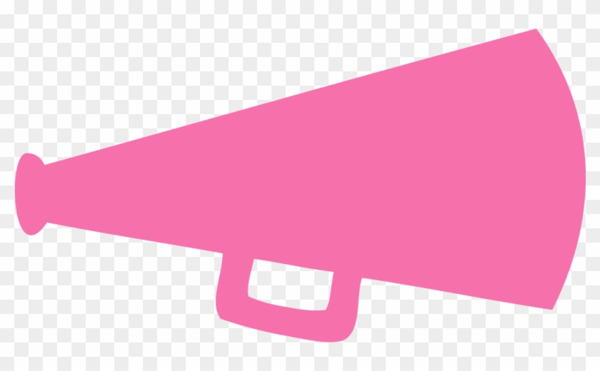 Cheer Megaphone Outline Clipart - Pink Cheer Megaphone Clipart #28174