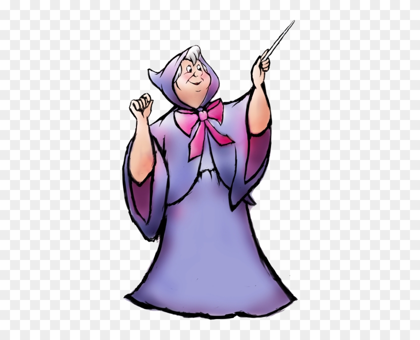 Cartoon - Cinderella Fairy Godmother Dress Outfit Costume Adult #28248