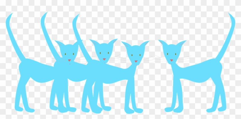 Blue Cats - Clip Art #28311