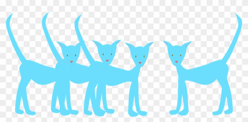 Blue Cats - Clip Art #28311