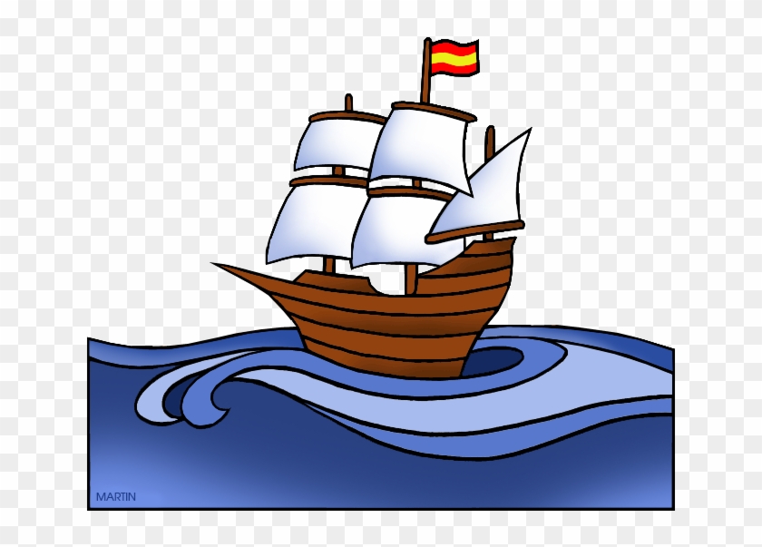 Spanish Ship - Christopher Columbus Ships Clipart #28321