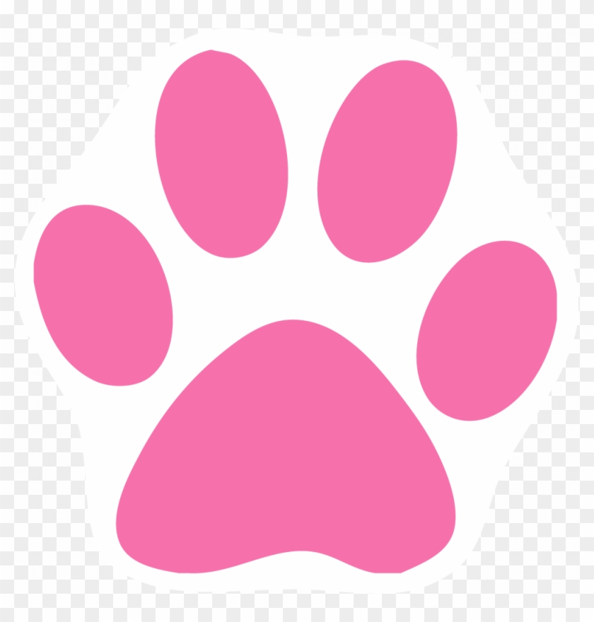 Cat Paw Prints Images Free Download Clip Art - Pink Cat Paw Print #28363