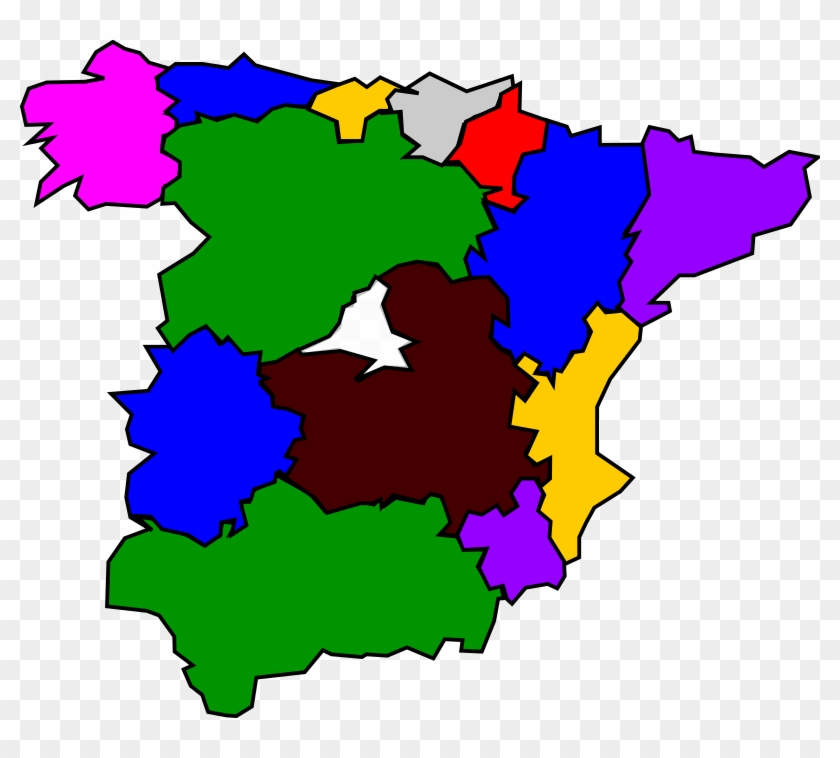 Clipart Spanish Map #28362