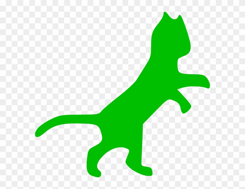 Green Cat Clip Art #28406