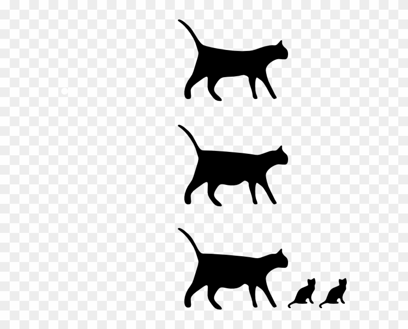 Free Vector Cat Icons Clip Art - Walking Cat Icon #28458