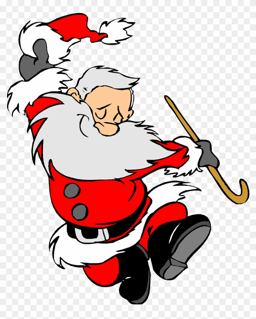 Christmas Holiday Clip Art Santa Clause Happy - Dancing Santa Cartoon #28641