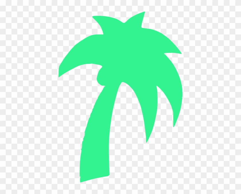 Palm Tree Green Mint Clip Art At Clker - Palm Tree Clip Art #28720