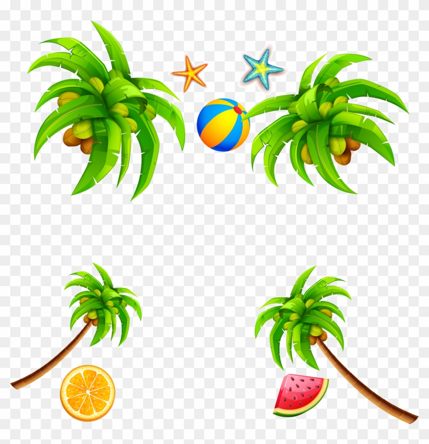 Coconut Leaf Clip Art - Coconut Leaf Clip Art #28969