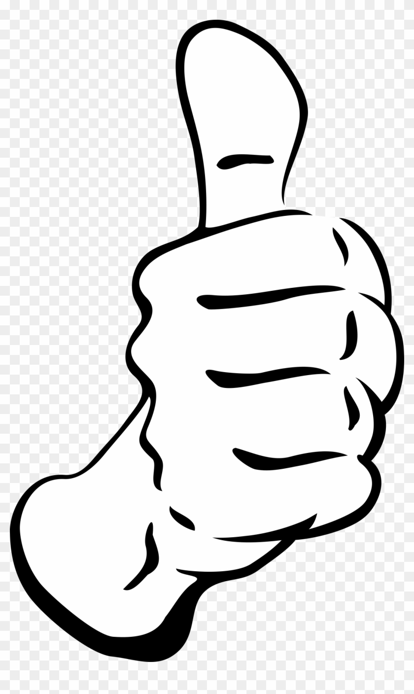 Hands thumbs up, outline, gray and colorful-Vector Illustration Stock Photo  - Alamy