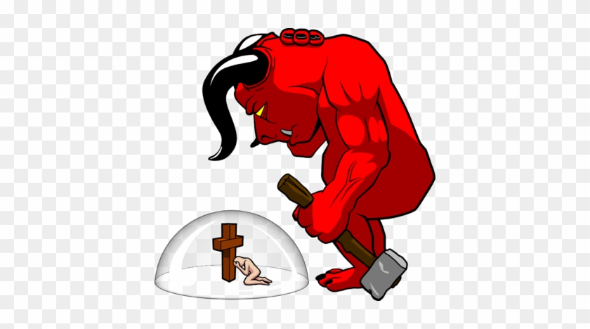 Elegant Devil Clip Art Image Protected From Demons - Covered By The Blood Of Jesus #28785