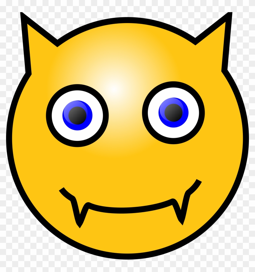 Devil Face Clip Art - Devil Smiley Face #28790