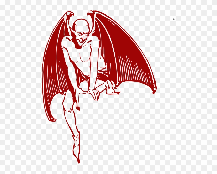 Red Devil Sitting Clip Art At Clker - Red Devil Png #28839