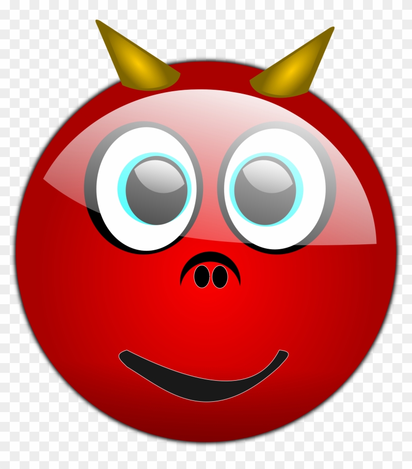 Devil Smiley Face Clip Art - Emoticon Halloween #29067