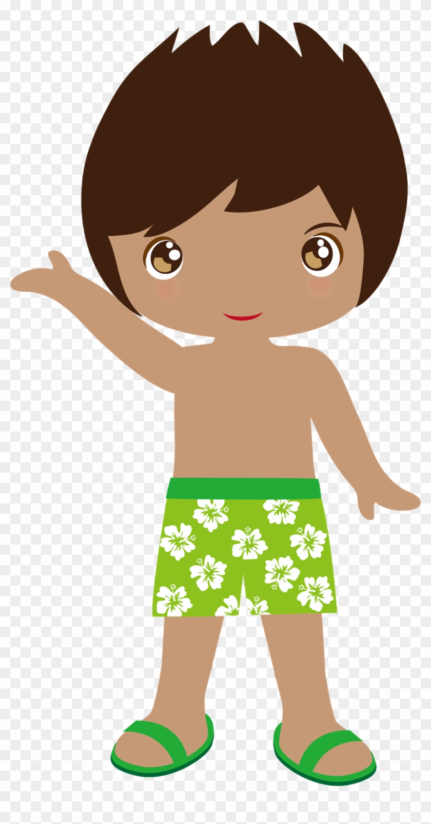 Hawaiian Luau Child Clip Art - Hawaiian Boy Clip Art #29120