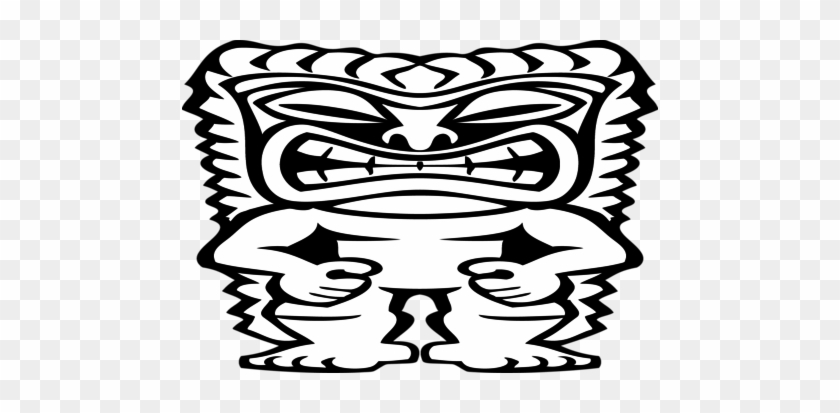 Coloring Trend Medium Size Luau Clip Art Tiki Faces - Tiki #29156