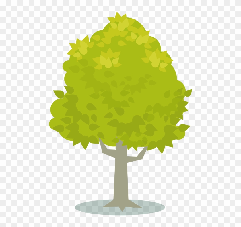 Tree With Green Leaves Clipart - Arvore Amarela Desenho Vetor #29223