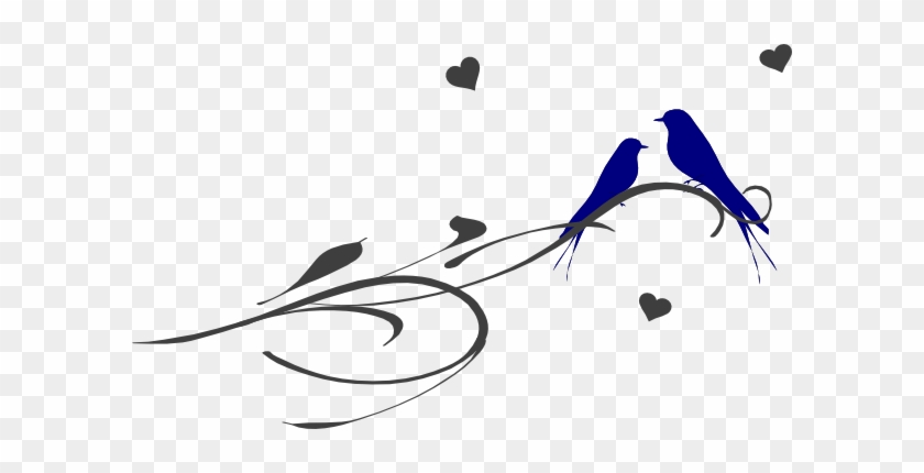 Love Birds On A Branch Clip Art Vector Clip Art Online - Love Birds Tattoos #29240