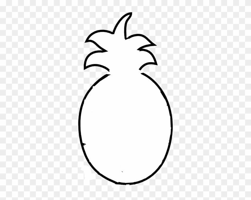 Pineapple Outline Clip Art - Pineapple Outline Black And White #29258