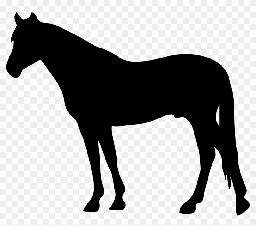 Horse Black Silhouette Facing To Left Svg Png Icon - Clipart Horse Silhouette #29297