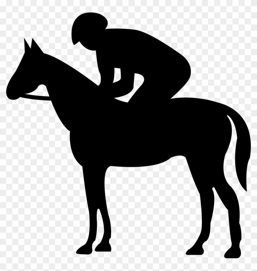 Quiet Horse With Jockey Silhouette Svg Png Icon Free - Caballo Y Jinete Animados #29373