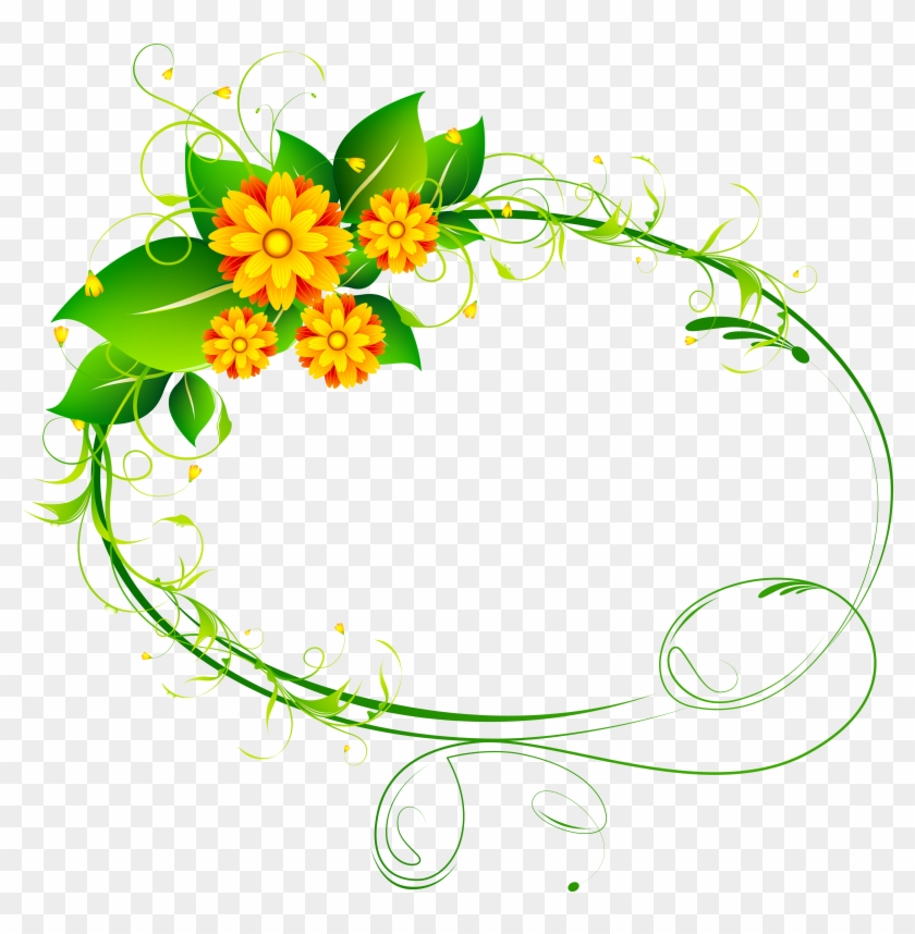 Floral Oval Decor Png Clip-art Image - Floral Oval Decor Png Clip-art Image #29481