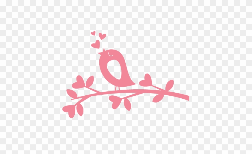 Branch Clipart Scrapbook - Gambar Love Birds Pink Png #29489