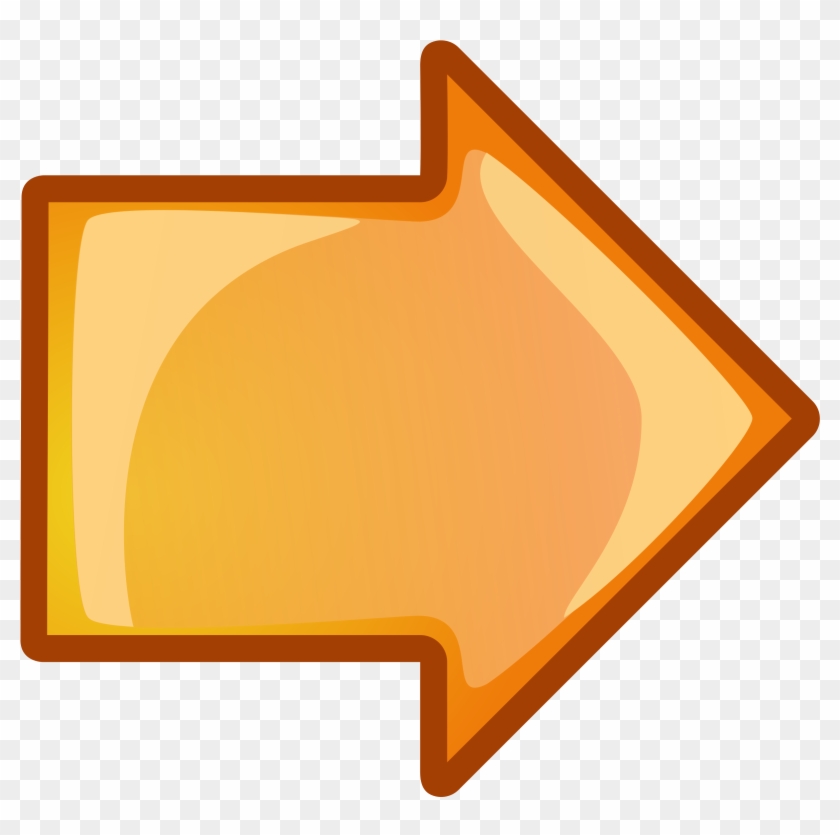 Free Vector Arrow Orange Right Clip Art - Orange Right Arrow #29584