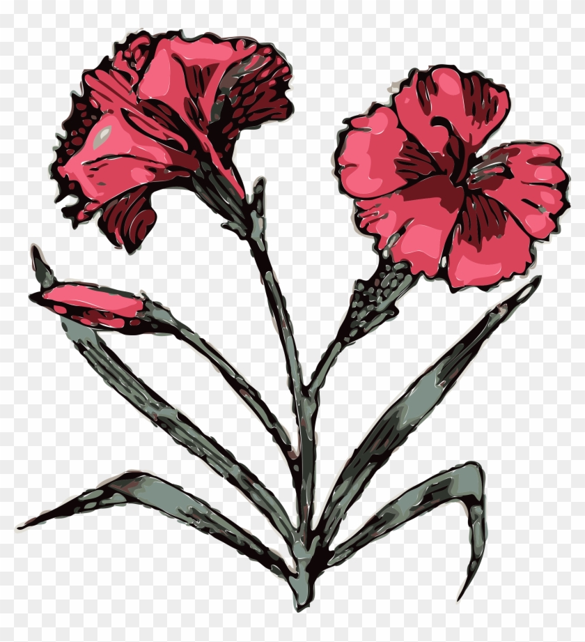 Similar Clip Art - Carnation Tattoo Designs #29589