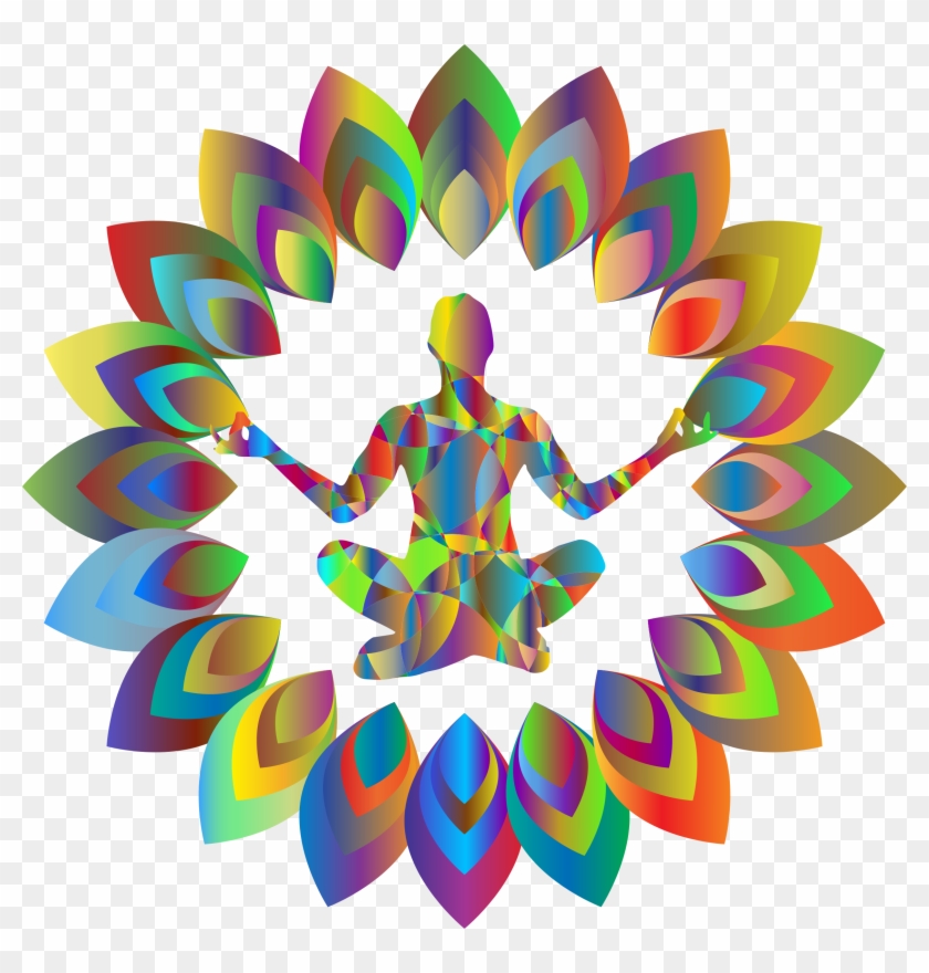 Clipart Prismatic Abstract Blossom Yoga Pose - Yoga Png Cliparts Transparent #29628