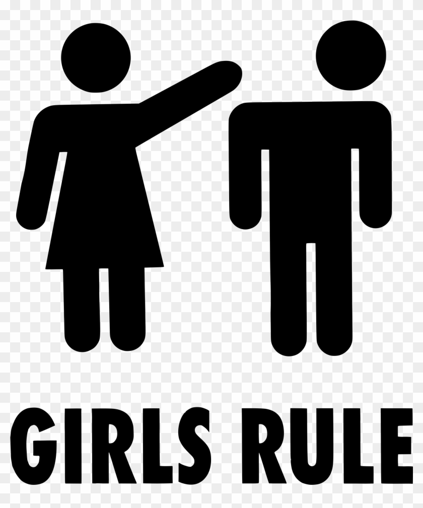Free Vector Girls Rule Sign Clip Art - Girls Better Than Boys #29618