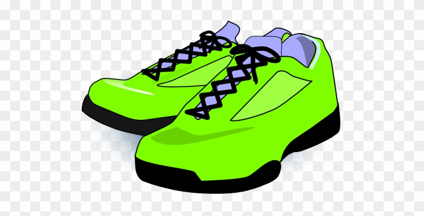 Neon Green Tennis Shoes Clip Art - Shoes Clip Art Transparent Background #29670