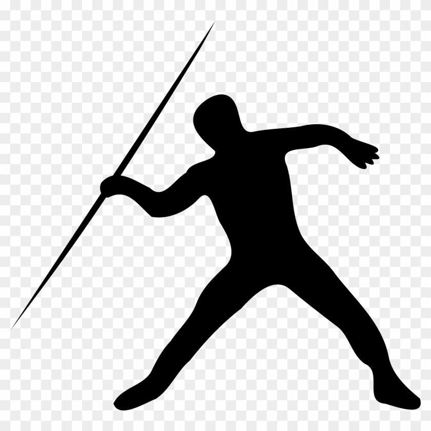 Track Clipart Black And White - Javelin Throw Clip Art #29689