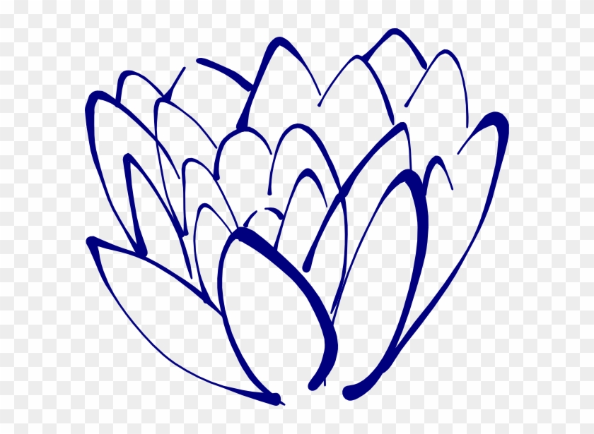 Blue Lotus Images Stock Photos Clipart Free Clip Art - Navy Blue Flower Clipart #29701