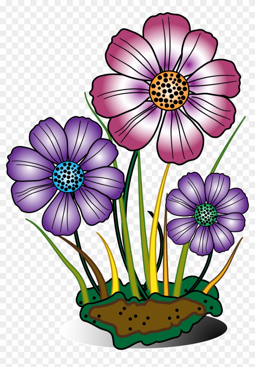 Flower In Bloom Clip Art - Best Drawing Of Flowers #29750