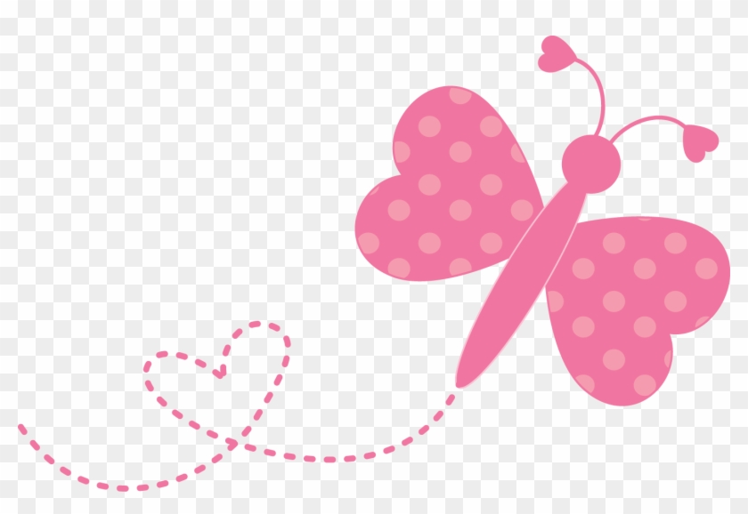 Cute Butterflies Png File Png Mart - Borboleta Desenho Rosa Png #29754