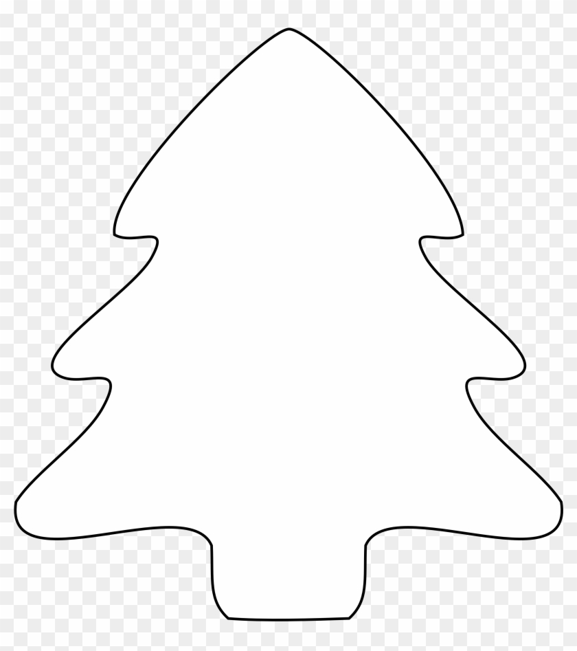 9 Black And White Christmas Tree Icon Christmas - White Christmas Tree Shape #29925