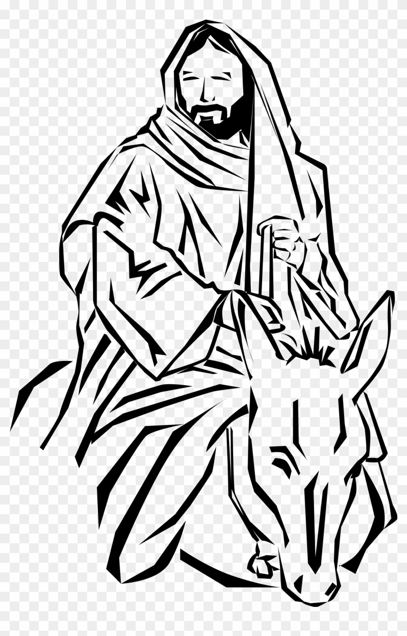 Gospel Of Matthew - Palm Sunday Jesus Clip Art #29938