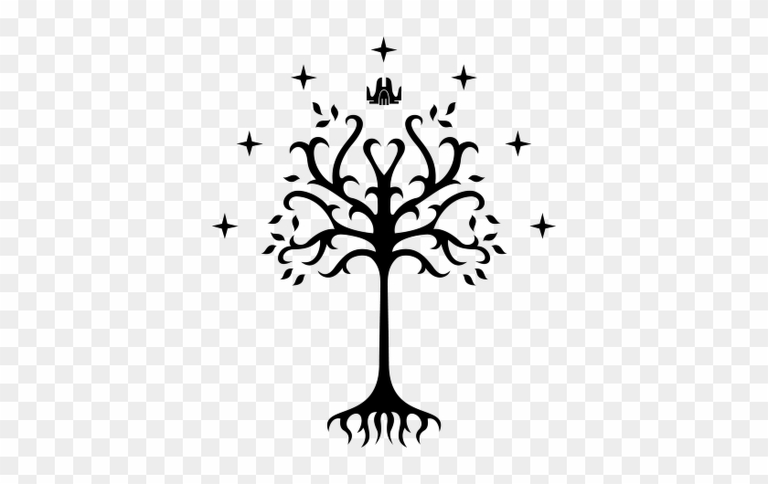 Clipart Black And White Tree - Tree Of Gondor Png #29952