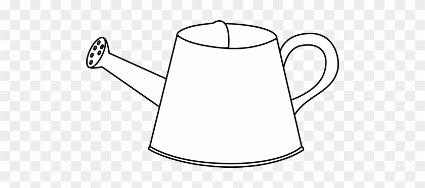 Black And White Watering Can - Clip Art #29994