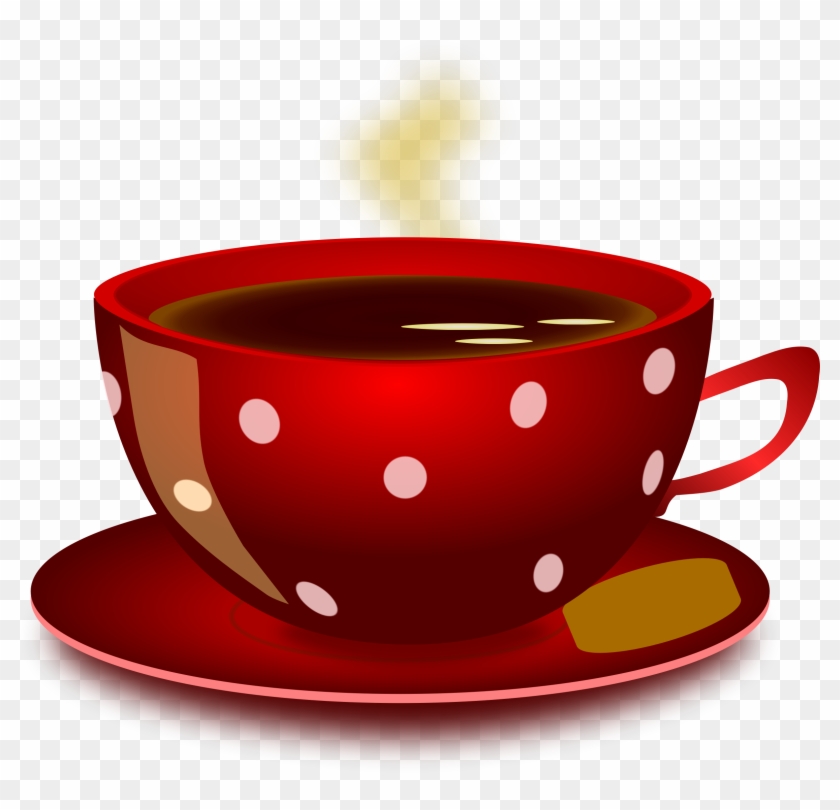 Cup Of Tea Clipart, Vector Clip Art Online, Royalty - Red Cup Of Tea #30098