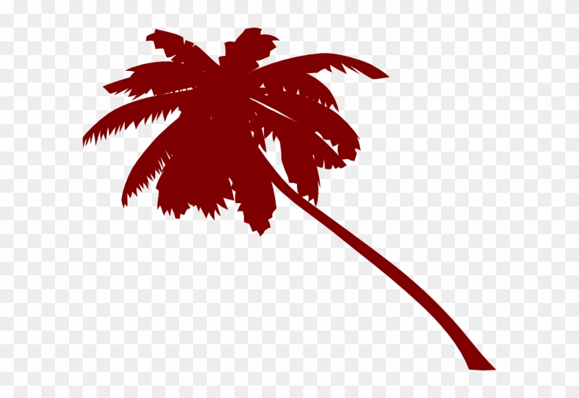 Slanted Vector Palm Tree Clip Art - Palm Tree Clip Art #30099